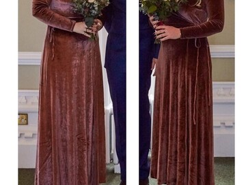 Selling: Baltic Born long sleeve blush pink wrap-around bridesmaid dress