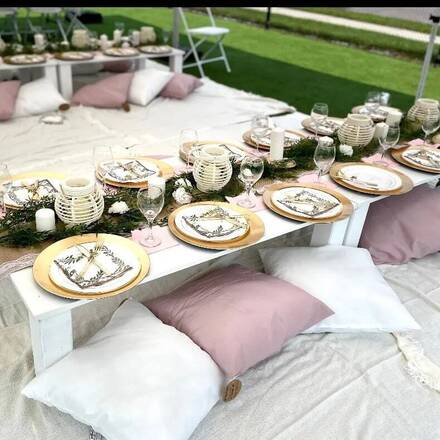 Boho picnic table rentals!! 
