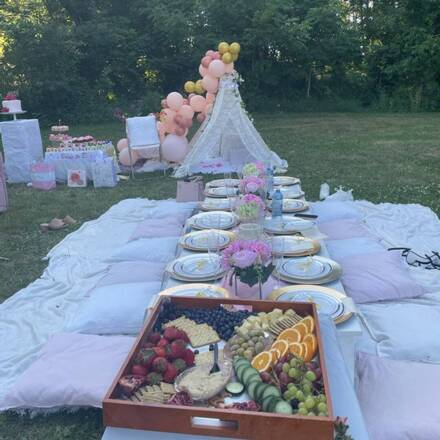 Boho picnic table rentals!! 