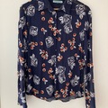 Selling: Longe sleeve Sibilla Blouse Top Size M sheer embroidered