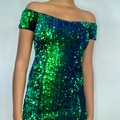 Selling: Off the Shoulder Sequin Party Dress