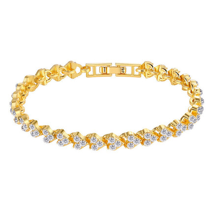 Luxury Heart Shaped Diamond Bracelet - 60 pcs