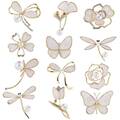 Buy Now: Shell Butterfly Rhinestone Camellia Dragonfly Brooch - 50 pcs