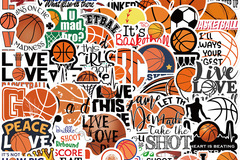 Buy Now: Basketball Sports Stickers DIY Waterproof Stickers - 5000 pcs