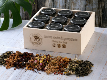 Food or Merchandise: Herbal Tea-Set with 9 different premium natural organic mix