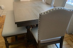 Individual Seller: Wood Dinning Room Set w. Chair and Bench 
