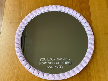 Selling: Lilac Mirror with Decal 