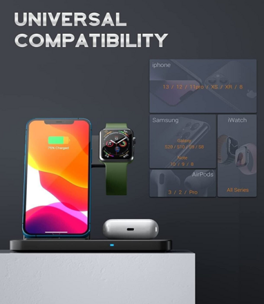 3 In 1 Wireless Charging Station dock for Apple iphone