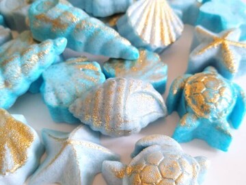 Food or Merchandise: Vegan Vanilla Marshmallow kohakutou Candy sea shells and Fish.