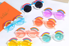 Buy Now: Cartoon Rainbow Jelly Color Kids Sunglasses - 40 pcs