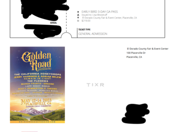 Event Tickets for Sale: Golden Road Gathering 3day GA, 2x tickets