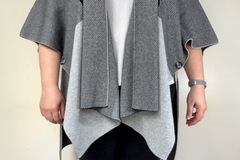 Selling: Open Front Cardi in Black + White 