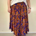 Selling:  Vibrant Print Tiered Gathered Maxi Skirt