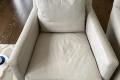 Individual Seller: Elte Weston Swivel White Leather Chair