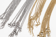 Buy Now: 50pcs/Lot Stainless Steel Silver Link Cable Chain Women Necklace