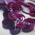  : Grosgrain necklace in peony purple