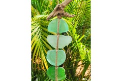  : 30cm long garland dragon shaped with sea glass.