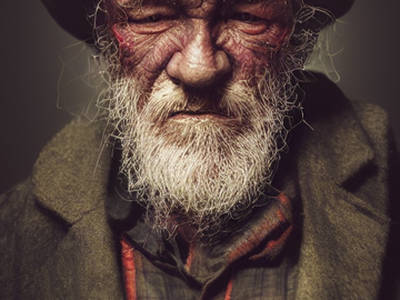 Selling: portrait of old men with hat
