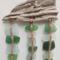  : sea glass mobile on a driftwood from Japan