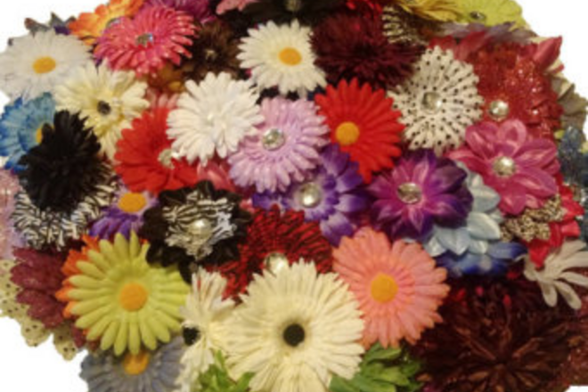 500pcs. of Fabric Flowers-Mix Styles/Sizes