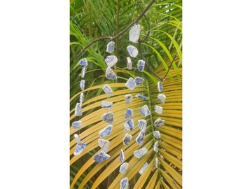  : wall decoration on slim branch with sea washed ceramic pieces