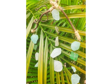  : sea glass mobile on a beautiful twirling branch