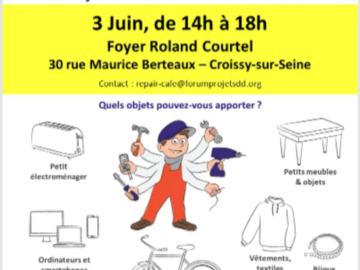 Actualité: Nouveau Repair Café à Croissy le 3 juin