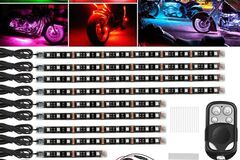 Comprar ahora: AMBOTHER 12 PCS Motorcycle LED Light;  Bluetooth App Cotrol;  Wat