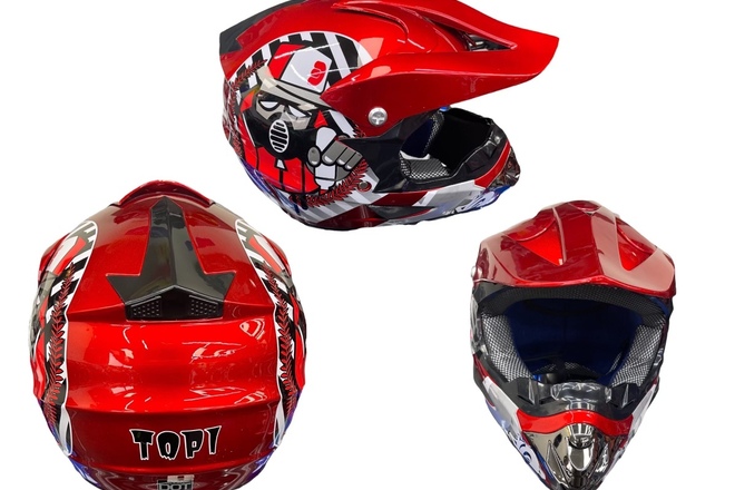 Dot approved motocross and motorcycle helmets 