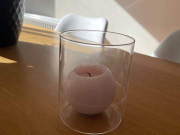 Selling: Sphere blush candles & extra wide vases