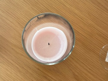 Selling: Wide blush candles & vases 