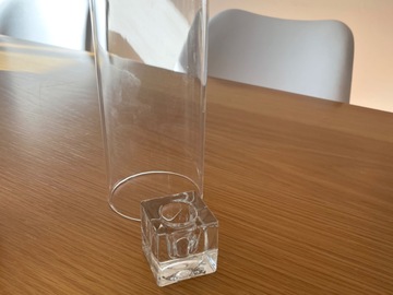 Selling: 40cm hurricane vases & glass candle holders