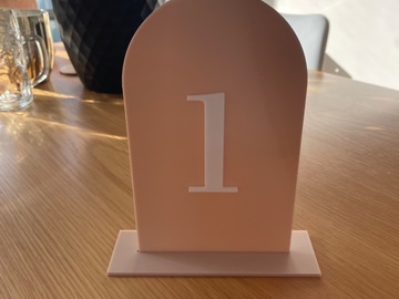 Selling: Blush & white acrylic table numbers
