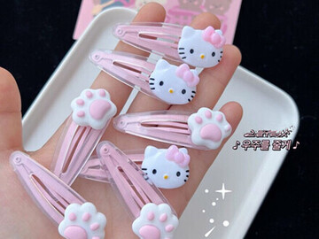Buy Now: 200pcs jelly pink KT cat bb clip cat claw hairpin side clip