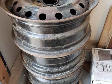 For Sale With Payment Option: 235/70R16 5x114.3 bolt pattern Set of 16'' Mazda Tribute steel ri