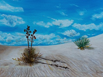 Sell Artworks: White Sands Oil Painting