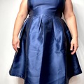 Selling: NWT Chi Chi London Women Sharron Dress V Neck Back Zip Navy US 22