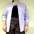 Selling: Heritage Womens Slim Fit Button Down Shirt Cotton Light Purple XL
