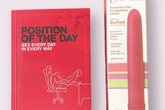 Selling: Gaia 7" ECO Biofeel vibrator & Position of the day Book