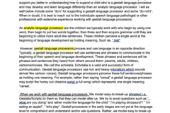 Digital Resource: Gestalt Language Processing(GLP) Handout for Professional Collabo