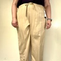 Selling: Khaki Trousers Relaxed Fit Pull On Silk Pants 