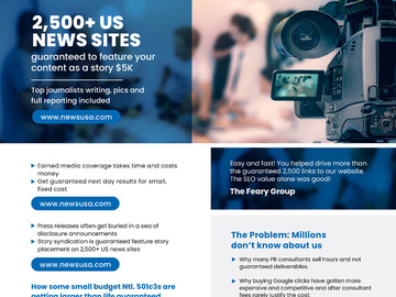 Offer Product/ Services: Get Featured Story on 2,500+ US news sites. Guaranteed.
