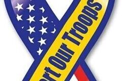 Buy Now: SUPPORT OUR TROOPS RIBBON 8" x 3.75" MAGNET CAR KITCHEN 