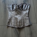 Venta: Beautiful Sexy Silver Laceup/Zip Up Corset S-M NEW