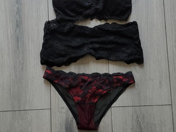 Selling: Sexy Lacey Sheer Thong and Bras Set La Senza Size Small-XS