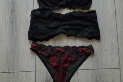 Vente: Sexy Lacey Sheer Thong and Bras Set La Senza Size Small-XS