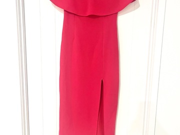 Renting out with online payment: Hot Pink Off Shoulder Midi Dress