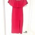 Renting out with online payment: Hot Pink Off Shoulder Midi Dress