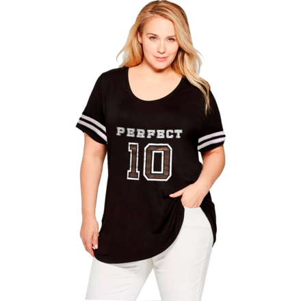 Junior Plus Graphic Football Top Graphic Top