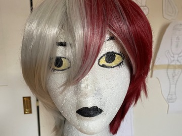 Selling with online payment: BNHA MHA Todoroki Shoto Wig Half Red Half White